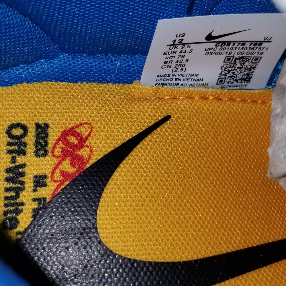 🌊NIKE/OFF-WHITE VAPOR STREET SNEAKERS - Picture 5 of 8